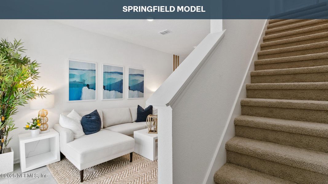 Furnished interior view inside a new home in Stokes Landing, St. Augustine (Image 29).