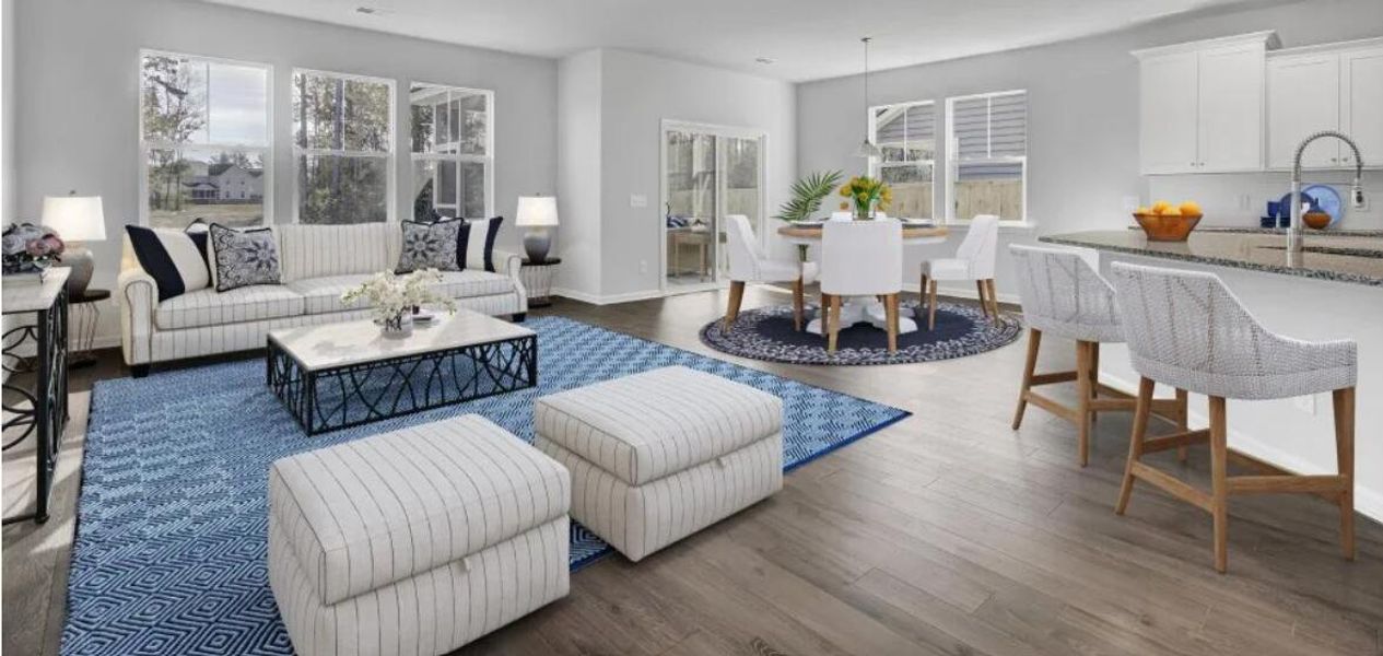 Furnished interior view inside a new home in Limehouse Farms, Summerville (Image 7). Furnished interior view inside a new home in Limehouse Farms, Summerville (Image 7).