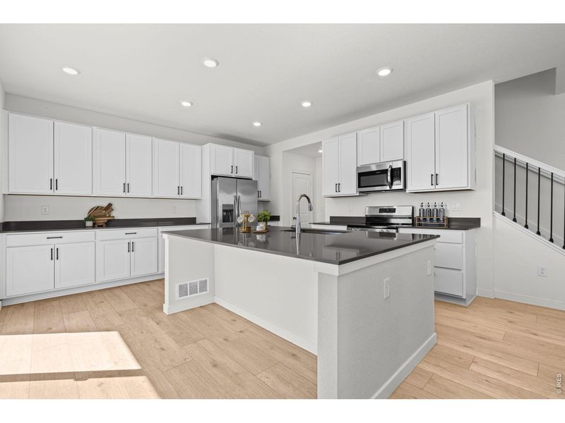 Furnished interior view inside a new home in Timnath Lakes, Timnath (Image 16). Furnished interior view inside a new home in Timnath Lakes, Timnath (Image 16).