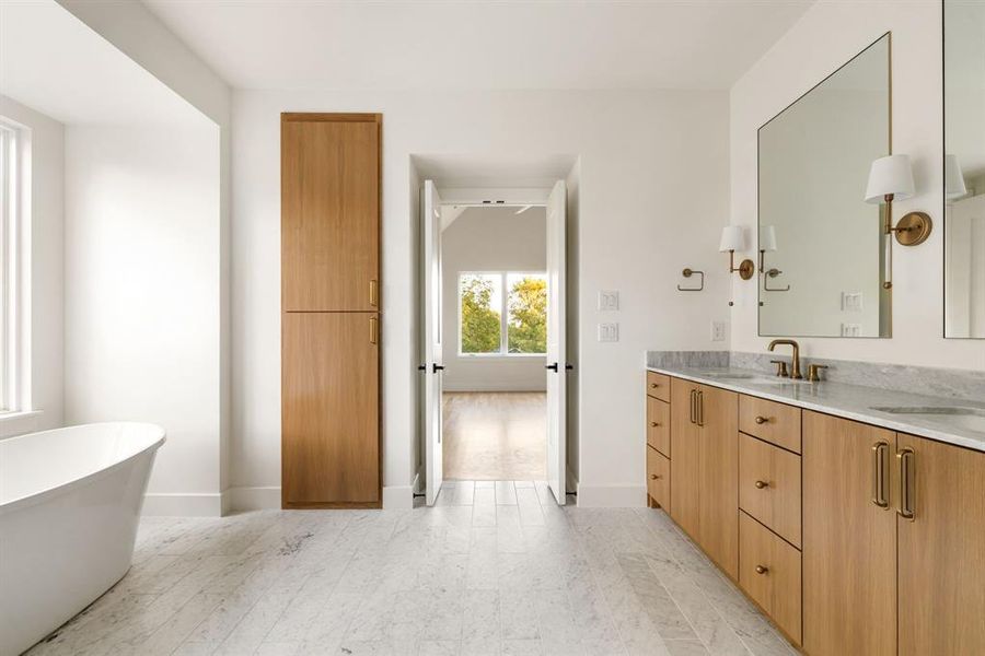 Furnished interior view inside a new home in , Dallas (Image 10).