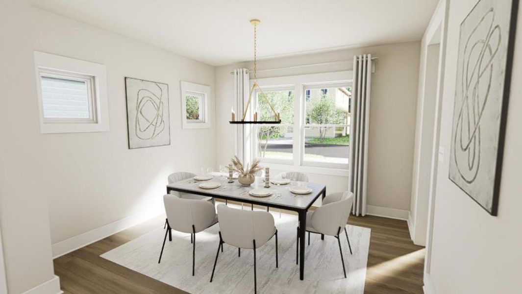 Furnished interior view inside a new home in The Preserve at Marks Creek, Knightdale (Image 6). Furnished interior view inside a new home in The Preserve at Marks Creek, Knightdale (Image 6).
