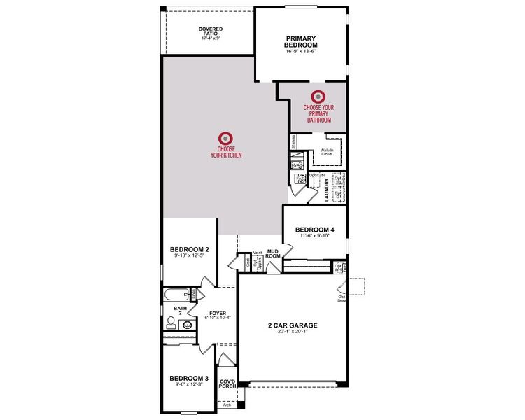 2D floor plan layout of this home in Bethany Grove, Glendale, AZ (Image 4).