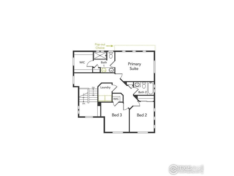 2D floor plan layout of this home in Erie Highlands, Erie, CO (Image 4). 2D floor plan layout of this home in Erie Highlands, Erie, CO (Image 4).