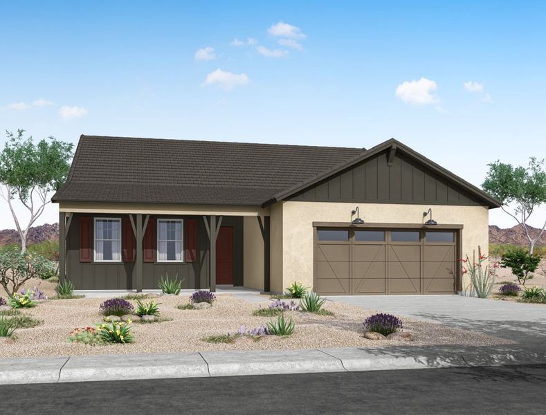 Representative exterior photo of a completed home built from the Cypress by William Ryan Homes in Silver Cross, San Tan Valley, AZ (Image 22). Representative exterior photo of a completed home built from the Cypress by William Ryan Homes in Silver Cross, San Tan Valley, AZ (Image 22).
