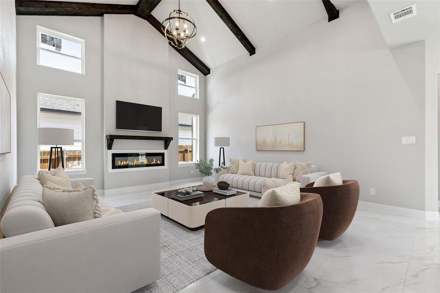 Furnished interior view inside a new home in , Fort Worth (Image 7).