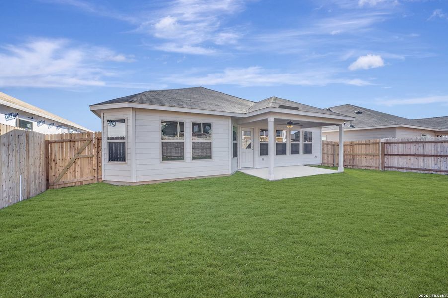 Exterior details and patio area of a home in Greenspoint Heights, Seguin (Image 22).
