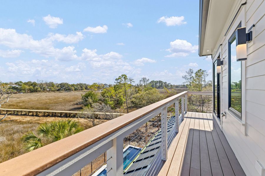 Exterior details and patio area of a home in , Charleston (Image 46).
