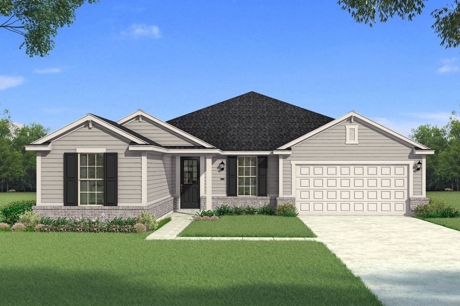 Representative exterior photo of a completed home built from the Delphi by Mattamy Homes in Creekside of Crowley, Crowley, TX (Image 3).