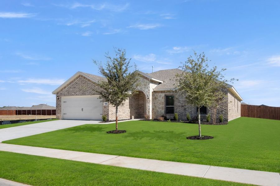 Representative exterior photo of a completed home built from the Cromwell II by Impression Homes in Stone Eagle, Azle, TX (Image 2).