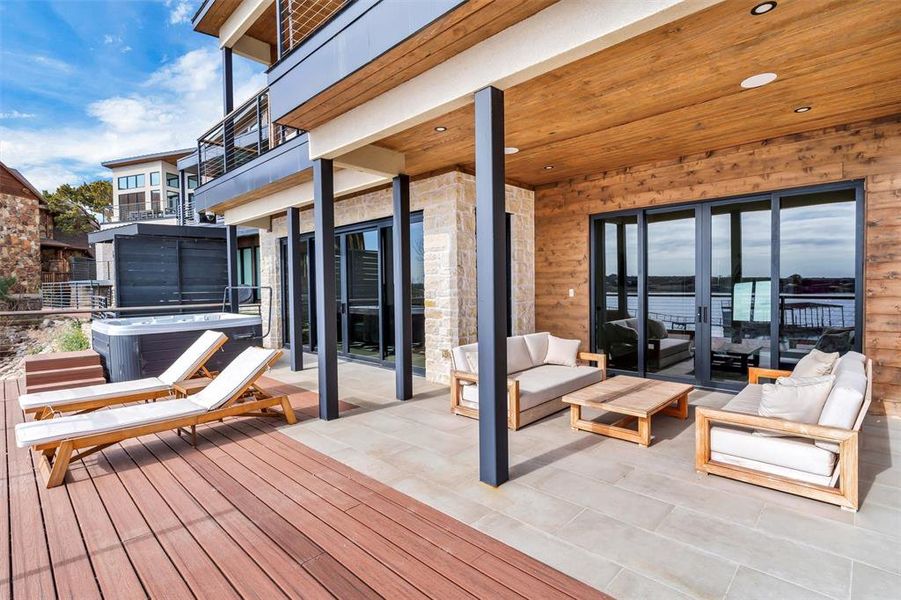 Exterior details and patio area of a home in , Graford (Image 3).