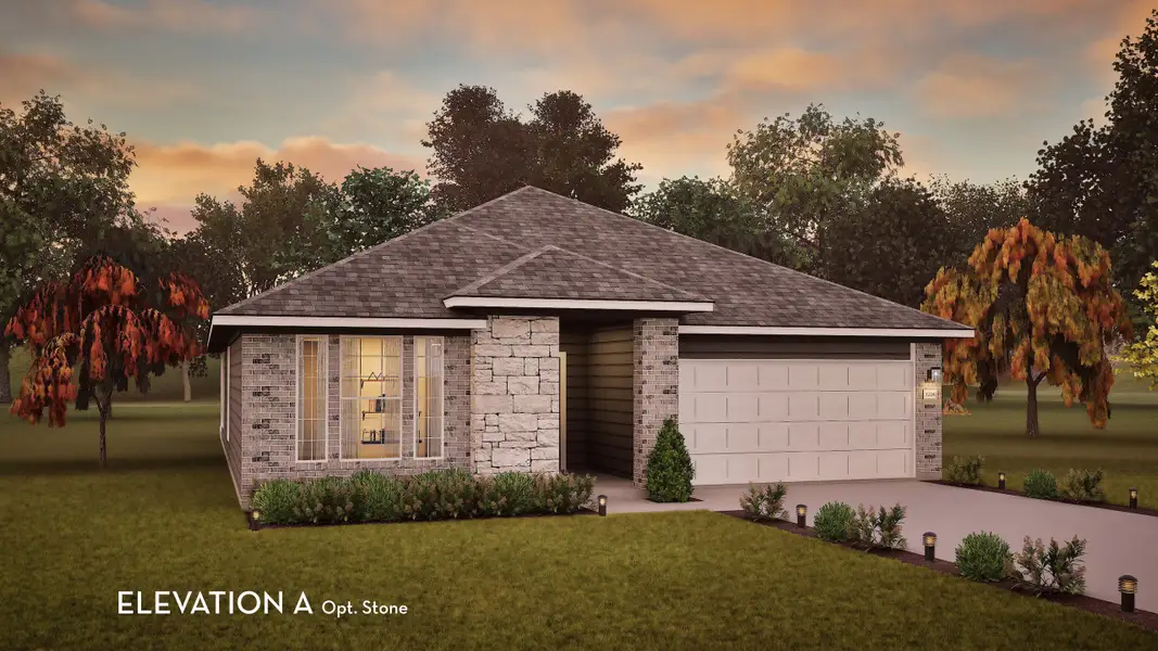 Representative exterior photo of a completed home built from the Creede by CastleRock Communities in Hickory Ridge Estates, Elmendorf, TX (Image 2).