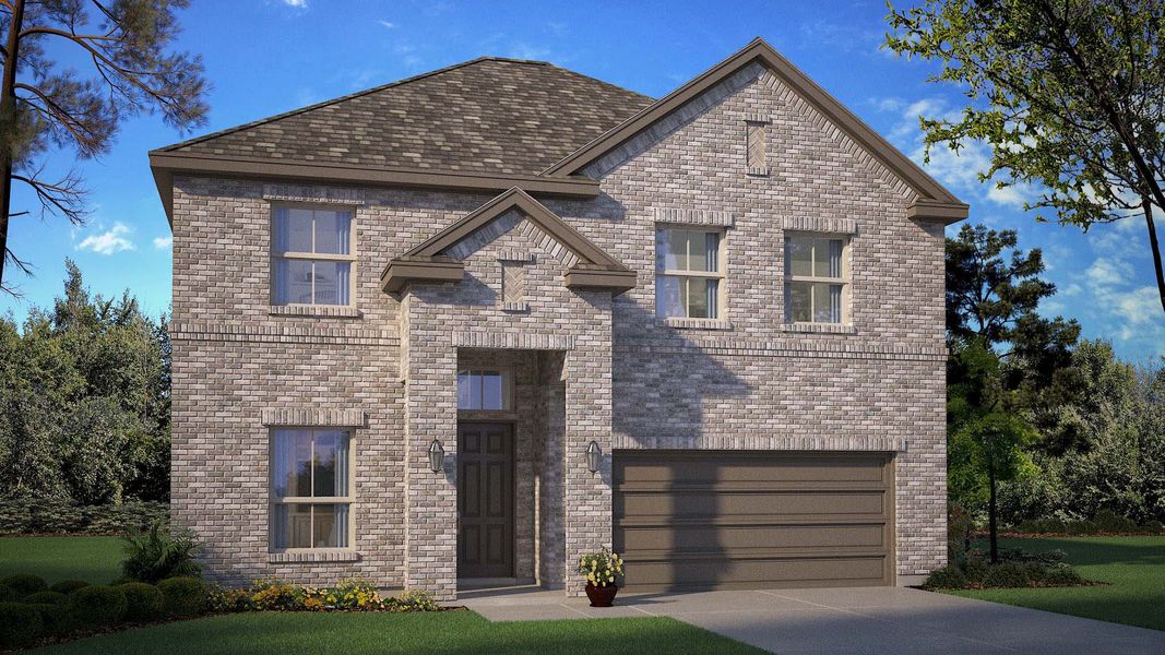 Representative exterior photo of a completed home built from the THE PALM by D.R. Horton in Morningstar, Aledo, TX (Image 1). Representative exterior photo of a completed home built from the THE PALM by D.R. Horton in Morningstar, Aledo, TX (Image 1).