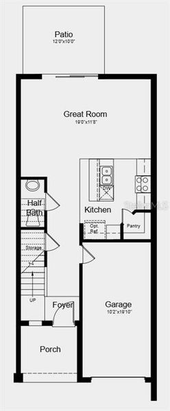 2D floor plan layout of this home in The Towns at Tiburon, Nokomis, FL (Image 4).