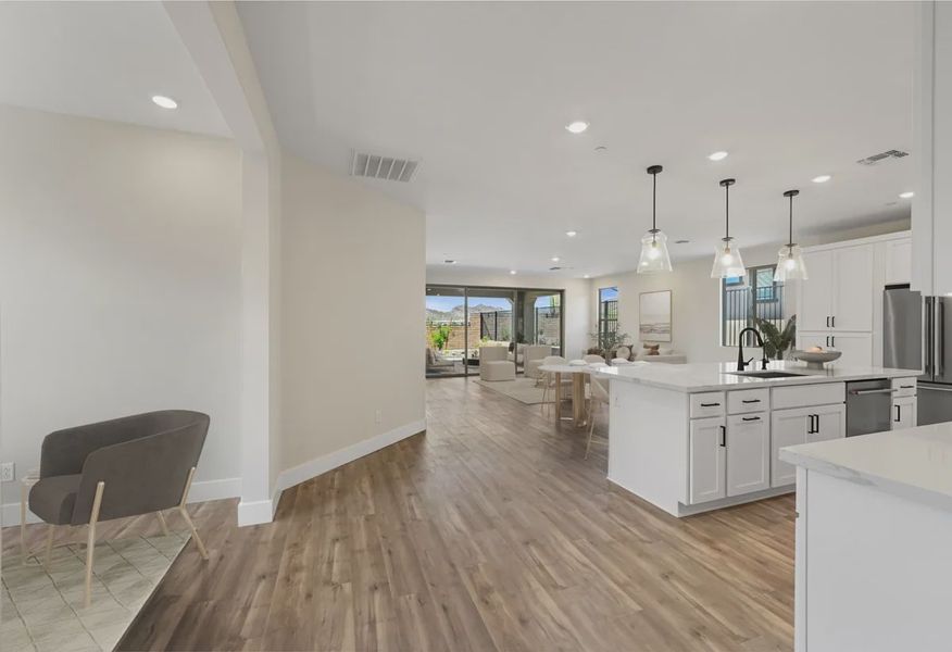 Virtually Staged Trilogy Ridgecrest Dream HS 87 Kitchen Great Room - 3 of 23