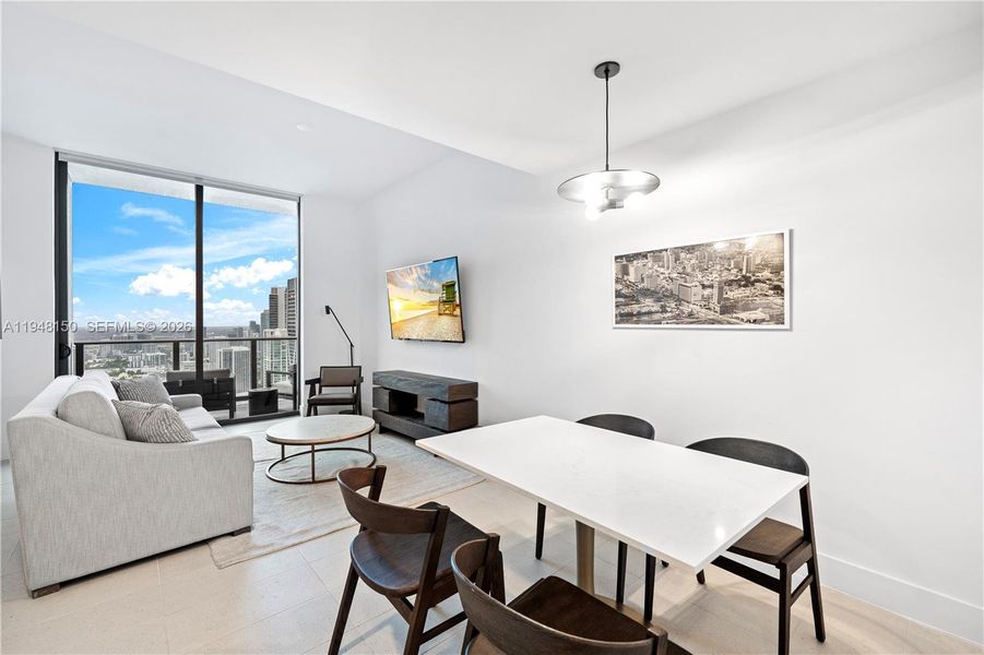 Furnished interior view inside a new home in , Miami (Image 3).