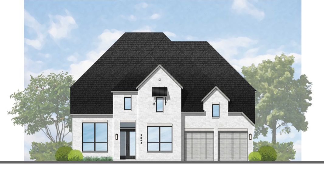 Representative rendering of the exterior for the 220 Plan by Highland Homes (Image 4). Representative rendering of the exterior for the 220 Plan by Highland Homes (Image 4).