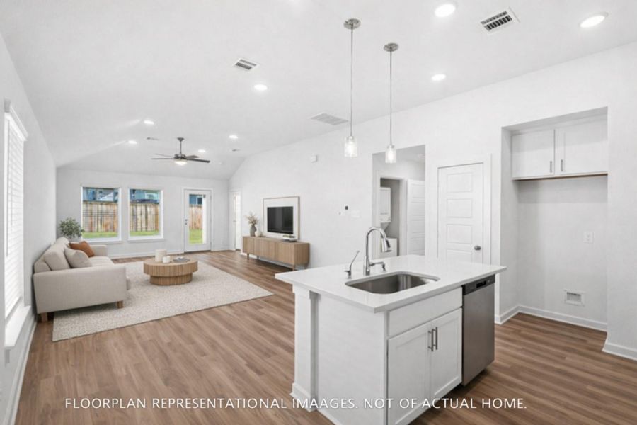 Furnished interior view inside a new home in Ambrose, La Marque (Image 11). Furnished interior view inside a new home in Ambrose, La Marque (Image 11).
