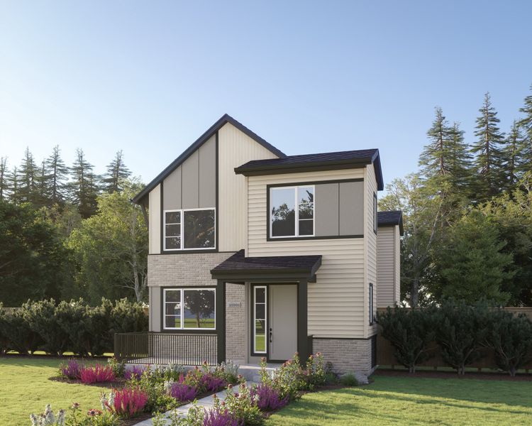 Representative exterior photo of a completed home built from the Spark One by Brookfield Residential in Uplands, Westminster, CO (Image 6).