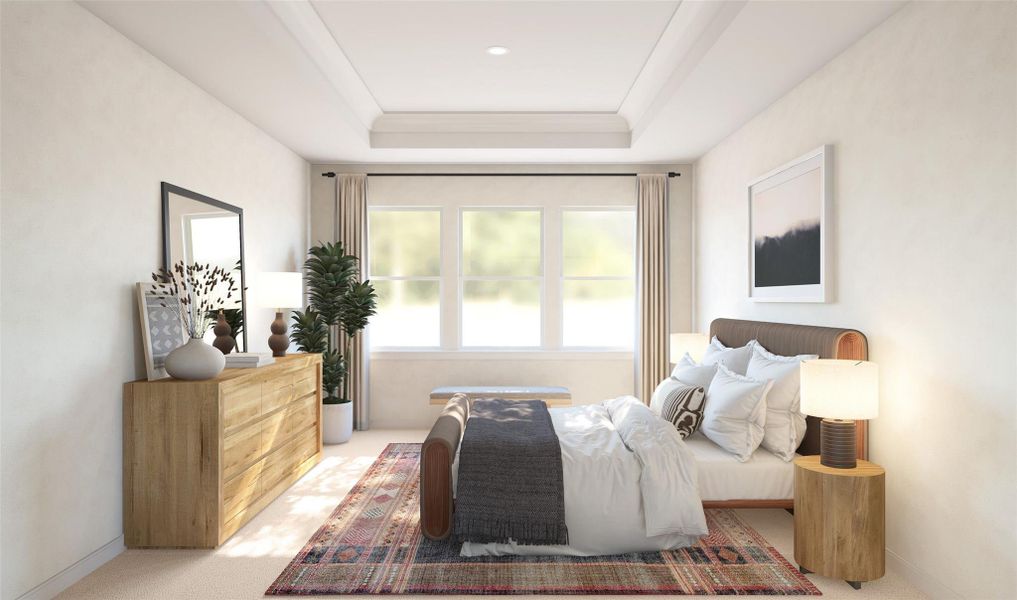 Spacious primary suite (*Artist rendering used for illustration purposes only.) Spacious primary suite (*Artist rendering used for illustration purposes only.)