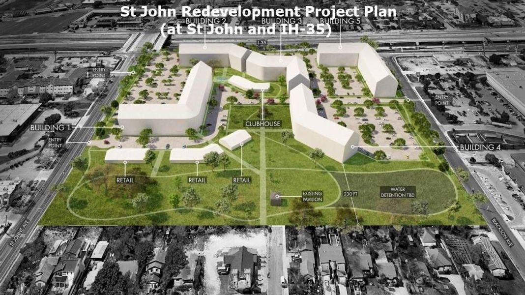 This is a basic rendering of the St. John Redevelopment Project that will be going in where the old Home Depot was. Getting in so close to this area right now bodes well for increased equity in the coming years.