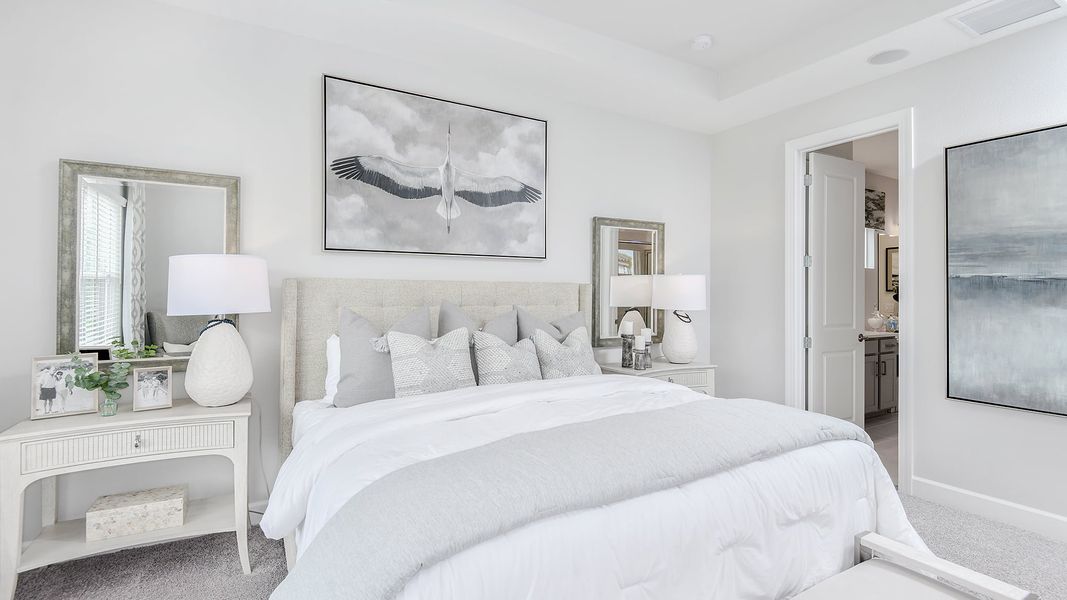 Furnished interior view inside a new home in Esplanade at Tradition, Port St. Lucie (Image 11).