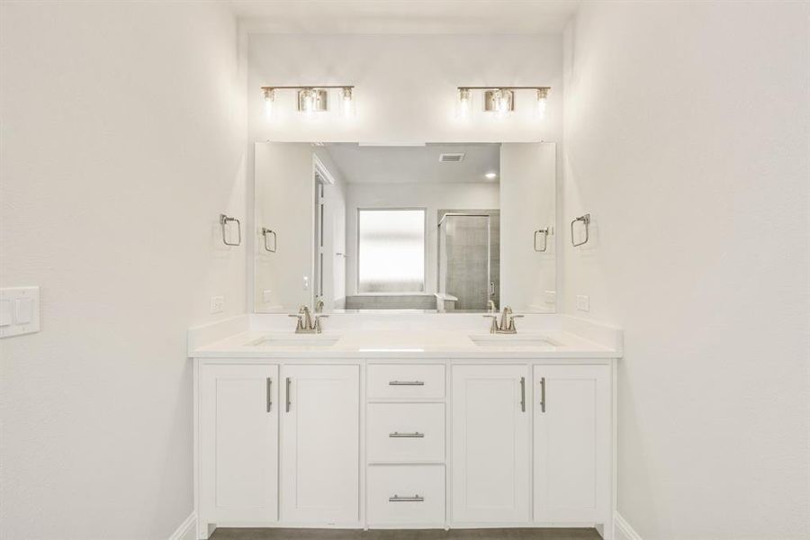 Furnished interior view inside a new home in Creekview Meadows, Pilot Point (Image 18).