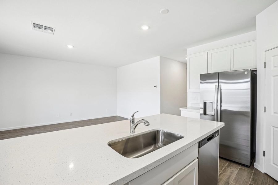 Kitchen and great room Kitchen and great room