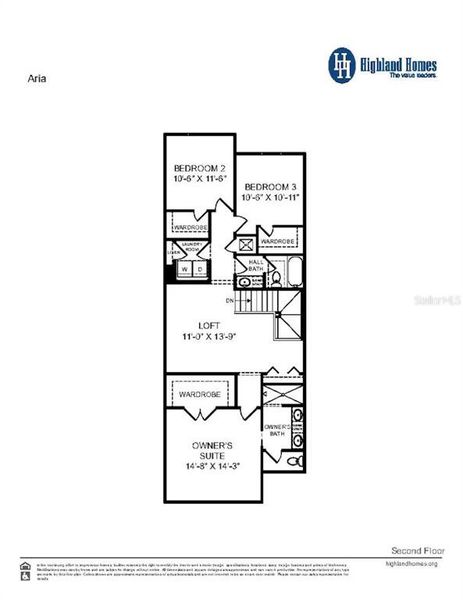 2D floor plan layout of this home in Estates at Hickory Cove - Bungalows, St. Cloud, FL (Image 3).