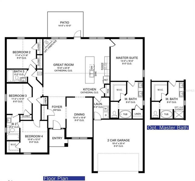 2D floor plan layout of this home in North Port, North Port, FL (Image 2).