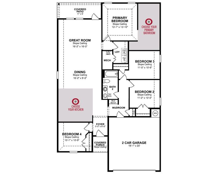 2D floor plan layout of this home in Verandah, Royse City, TX (Image 6).