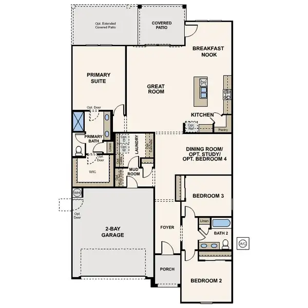 2D floor plan layout of this home in Rancho Vista, Surprise, AZ (Image 2). 2D floor plan layout of this home in Rancho Vista, Surprise, AZ (Image 2).