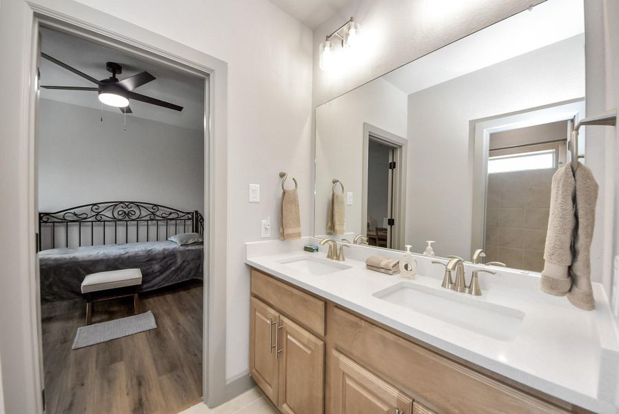 Jack and Jill bathroom. Jack and Jill bathroom.