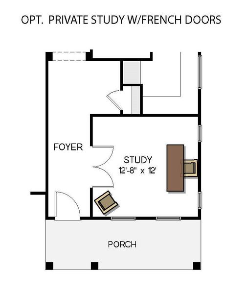 2D floor plan layout for the Pinehurst with 3rd Floor Retreat by Greybrook Homes in Edmunds Farm, Clover, SC (Image 8). 2D floor plan layout for the Pinehurst with 3rd Floor Retreat by Greybrook Homes in Edmunds Farm, Clover, SC (Image 8).