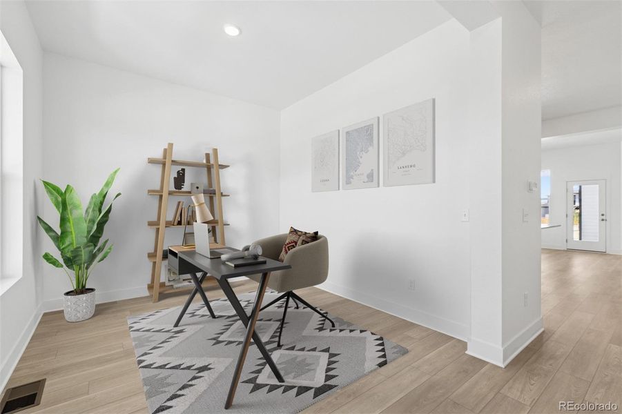 Furnished interior view inside a new home in Painted Prairie Cottage, Aurora (Image 12).