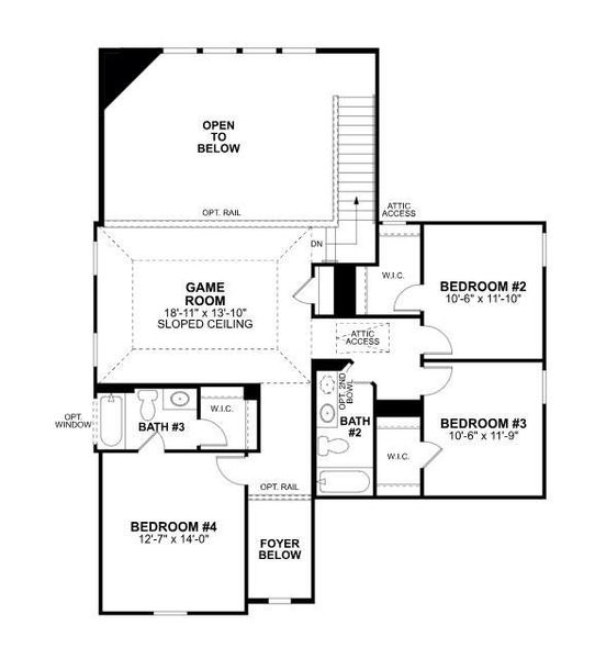 2D floor plan layout of this home in Sorella, Tomball, TX (Image 3). 2D floor plan layout of this home in Sorella, Tomball, TX (Image 3).