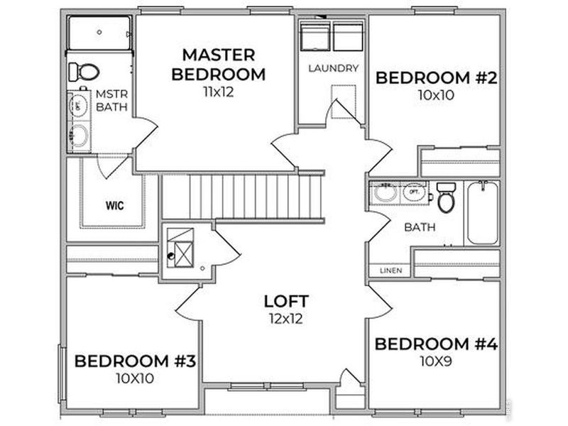 2D floor plan layout of this home in Union Colony West, Greeley, CO (Image 4).