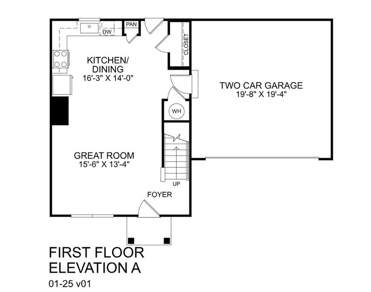 2D floor plan layout for the Aspen by Ryan Homes in Brookshire Single Family, Sanford, NC (Image 1). 2D floor plan layout for the Aspen by Ryan Homes in Brookshire Single Family, Sanford, NC (Image 1).