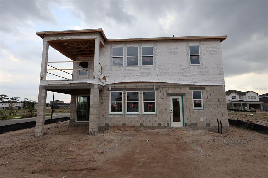 In-progress construction of a new home in Center Lake on the Park, St. Cloud, FL (Image 17).