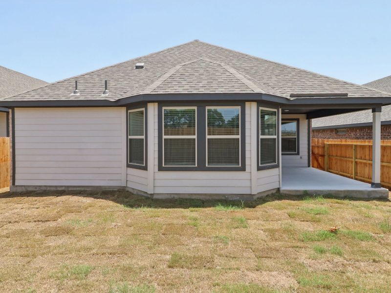 Exterior details and patio area of a home in Kallison Ranch, San Antonio (Image 24).