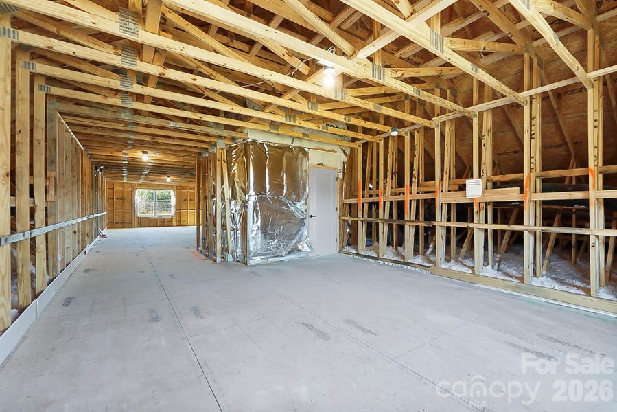 996 sqft unfinished attic space, amazing storage or potential to finish.