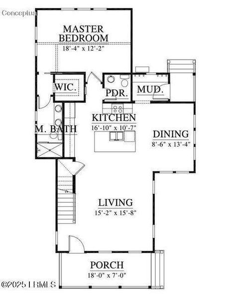 2D floor plan layout of this home in , Beaufort, SC (Image 3).