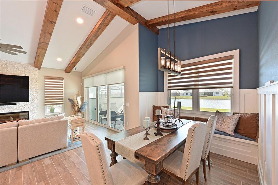 Furnished interior view inside a new home in LakeHouse Cove at Waterside, Sarasota (Image 26).
