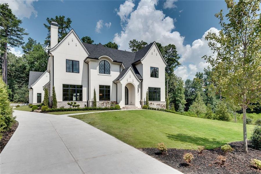 Front exterior of a new home in , Alpharetta, GA, highlighting curb appeal (Image 30).
