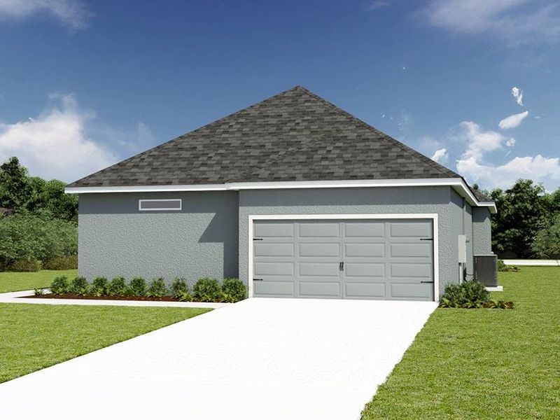An attached 2-car garage is located at the rear of the home. An attached 2-car garage is located at the rear of the home.