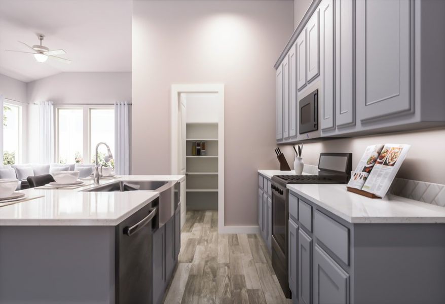 Representative furnished interior of a home built from the Savannah by Tri Pointe Homes in Painted Tree, McKinney (Image 13).