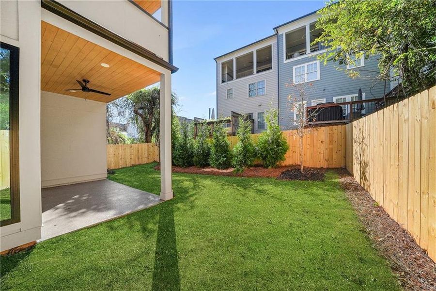 Exterior details and patio area of a home in , Atlanta (Image 28).