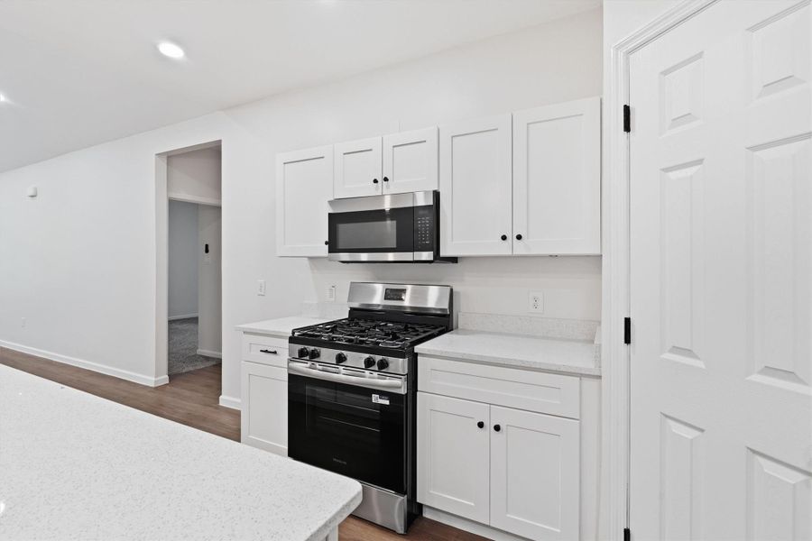 Gas stove, stainless steel appliances