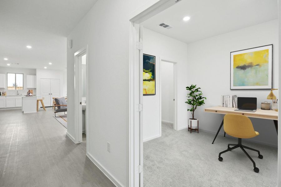 Furnished interior view inside a new home in Crosby Farms, Crosby (Image 7). Furnished interior view inside a new home in Crosby Farms, Crosby (Image 7).