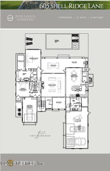 2D floor plan layout of this home in , Ponte Vedra, FL (Image 4).