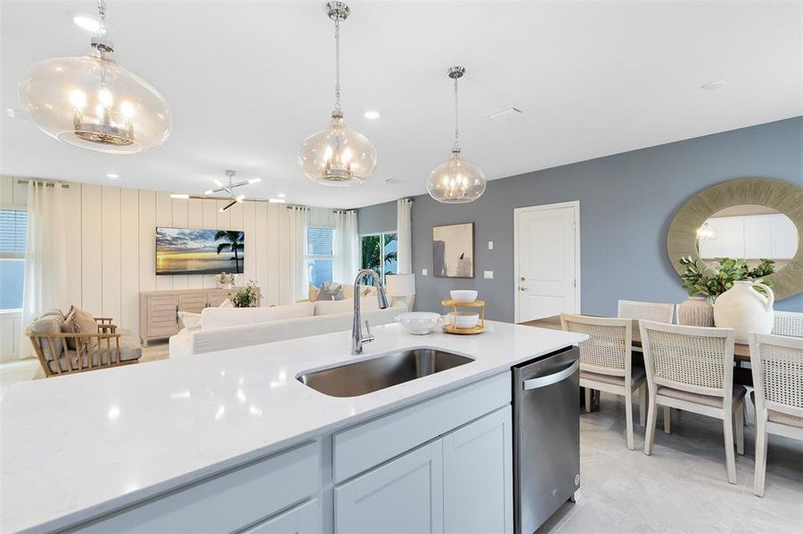 Furnished interior view inside a new home in Parkside Trails, Clermont (Image 12).